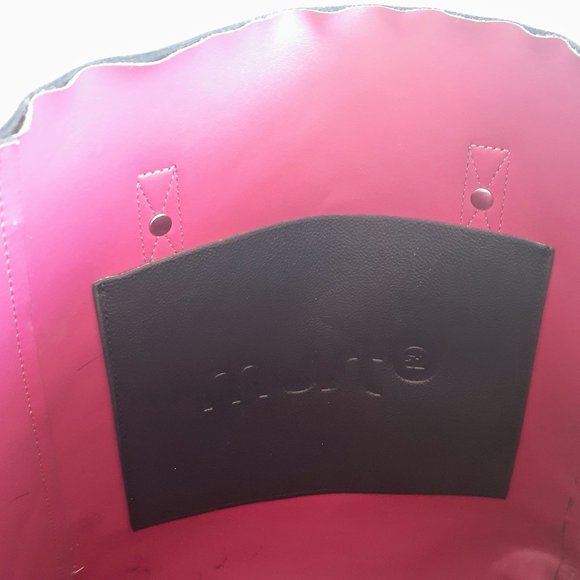 Black leather tote bag - Picture 3 of 4